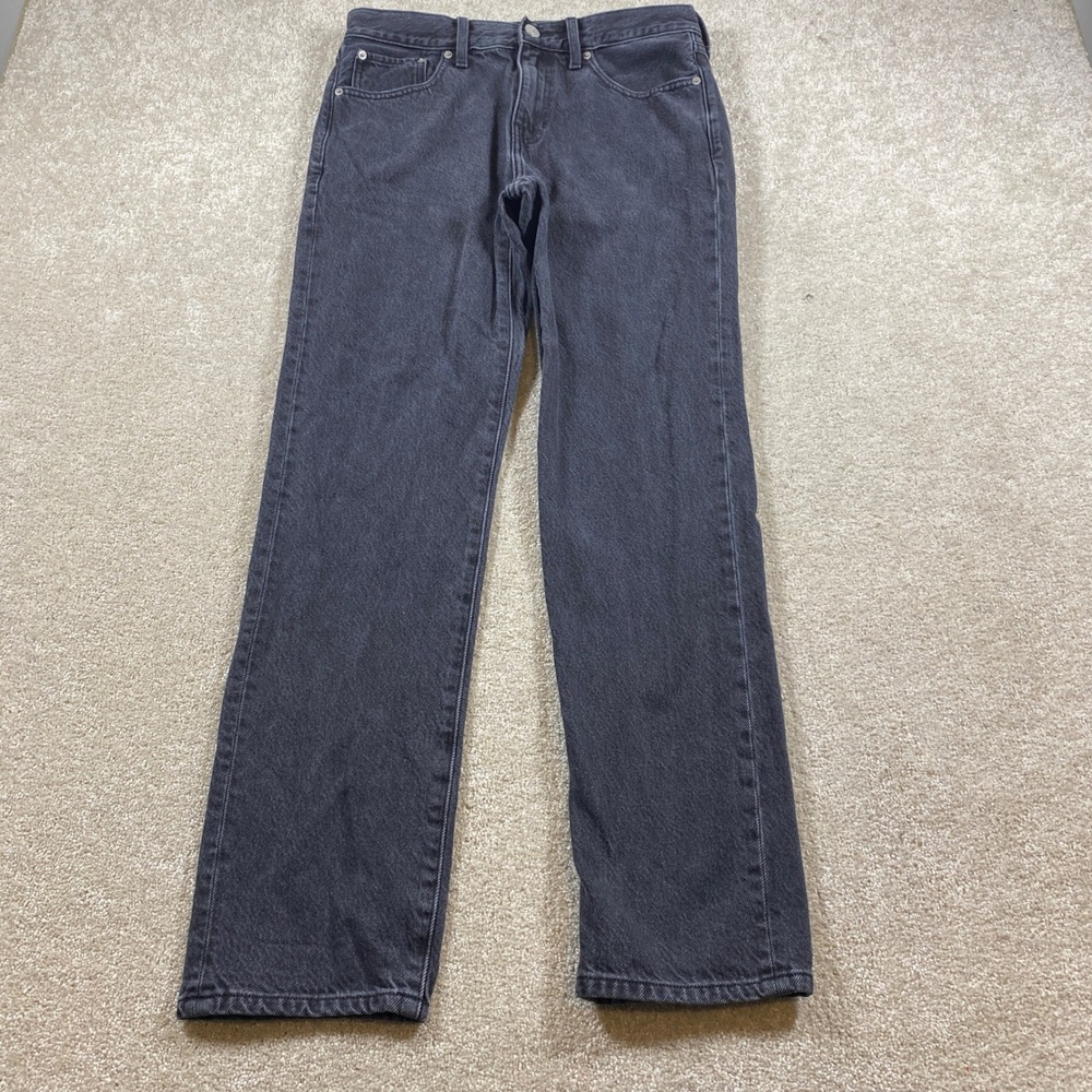 PacSun Straight Jeans Mens 30x32 Washed Black Cotton Denim 5-Pocket Regular Fit